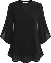 Luftige V-Ausschnitt Bluse