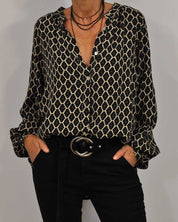 Moderne V-Ausschnitt Bluse