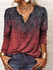 Retro Aztekenmuster Langarm Pullover