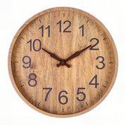 Ästhetische Runde Wanduhr aus Holz