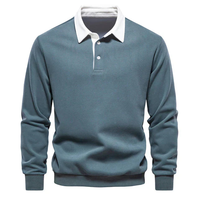Langärmshirt Mit Polokragen