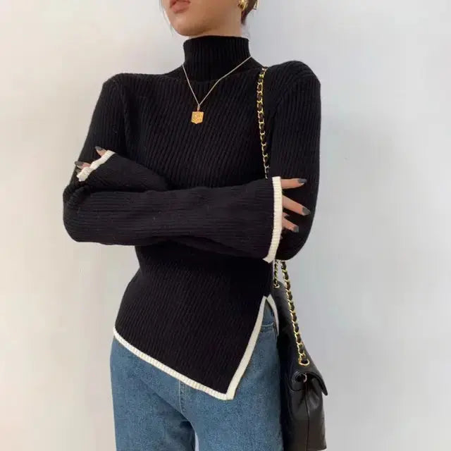 Pullover mit asymmetrischem Saum