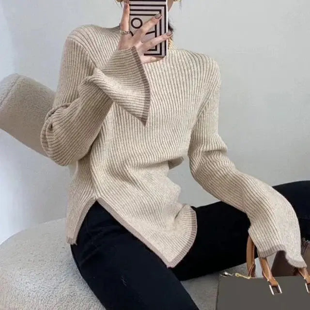 Pullover mit asymmetrischem Saum
