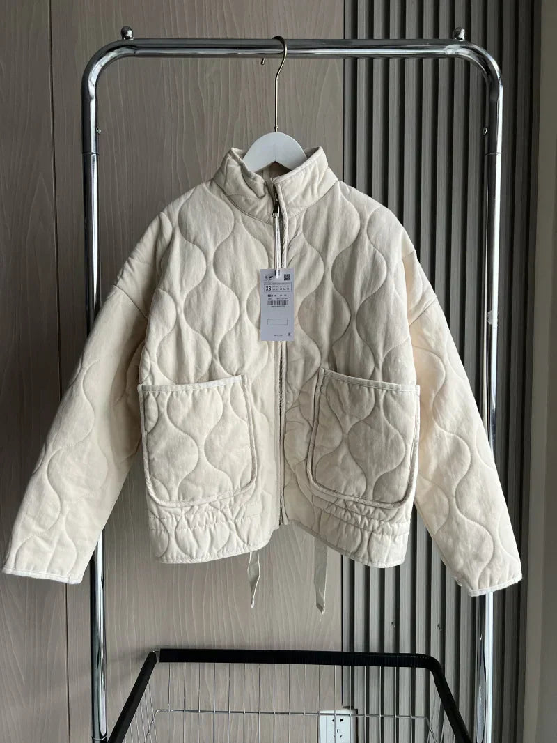 Kuschelige Winterjacke mit Taschendetails