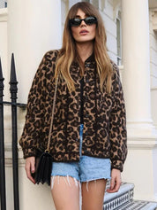 Leoparden Damen Strickjacke