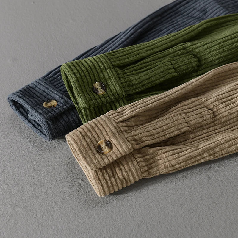 Klassische Vintage Cord-hemd