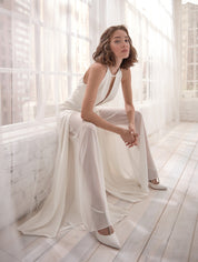Jumpsuit mit V-Ausschnitt
