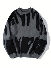 Gemusterter Damen Strickpullover