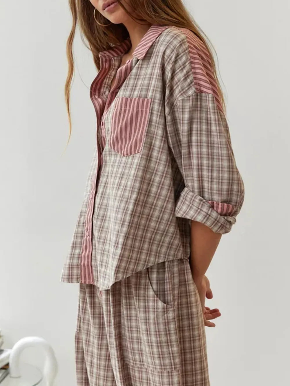 Zweiteiliges lässiges Pyjama Set