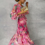 Florales Wickel Maxikleid