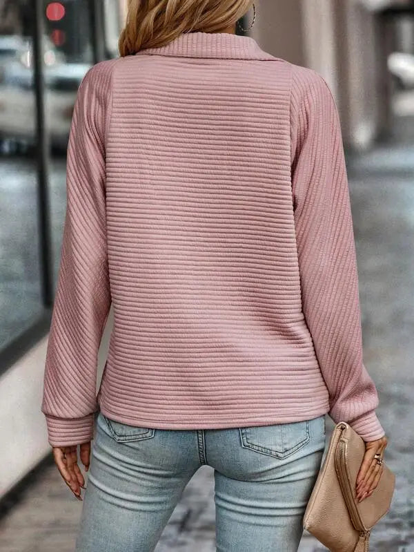 Damen-Pullover - V-Ausschnitt Reißverschluss Sedore