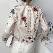 Geblümte Bikerjacke Damen