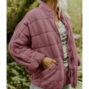 Damen Warme Reißverschluss Jacke