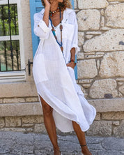 Einfaches Sommerkleid aus Leinen