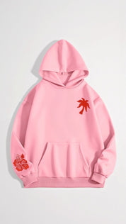 Bequemer bestickter Kapuzenpulli