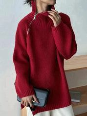 Damen Pullover mit hohem Halsausschnitt