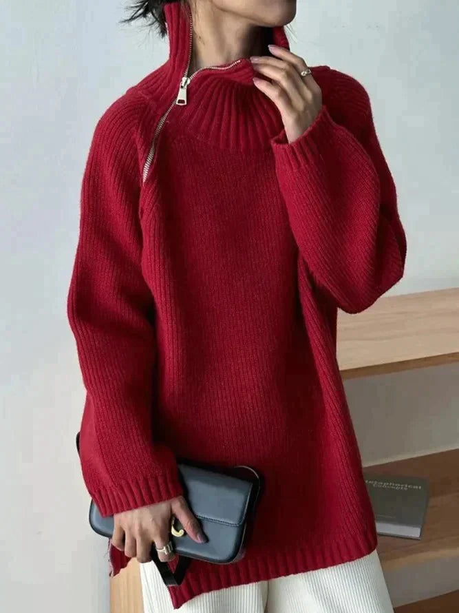 Damen Pullover mit hohem Halsausschnitt