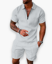 Zweiteiliges Sommer Polo Shirt und Shorts Set