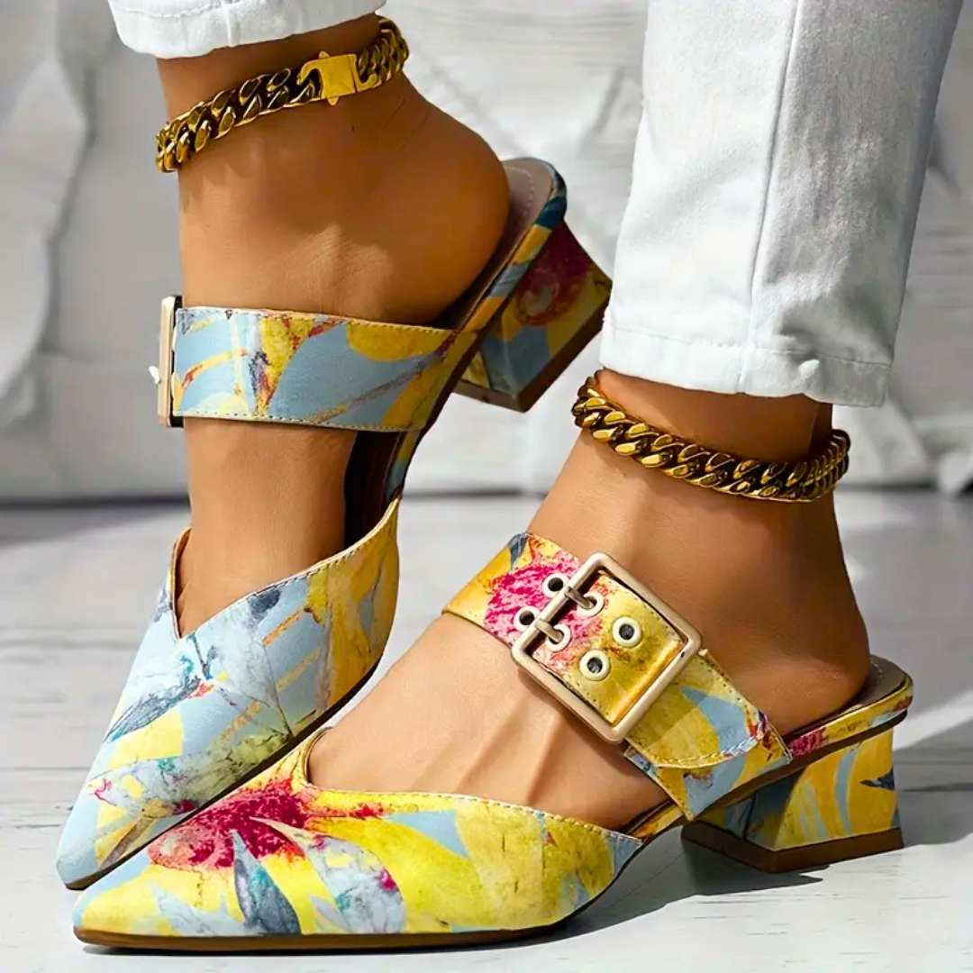 Trendige Bunte Block Heels