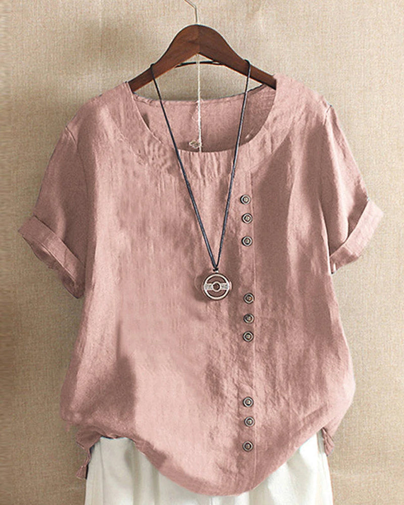 Bequem Kurzarm Bluse