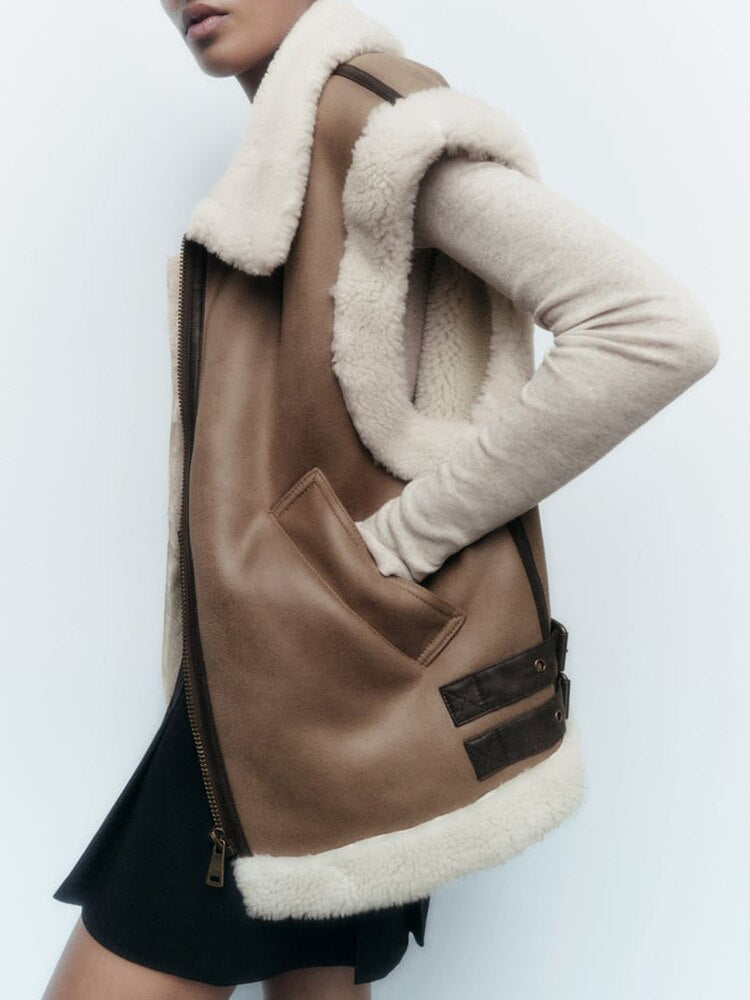 Gefütterte Herbstweste Damen