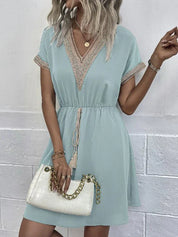 Boho Midikleid mit V-Ausschnitt