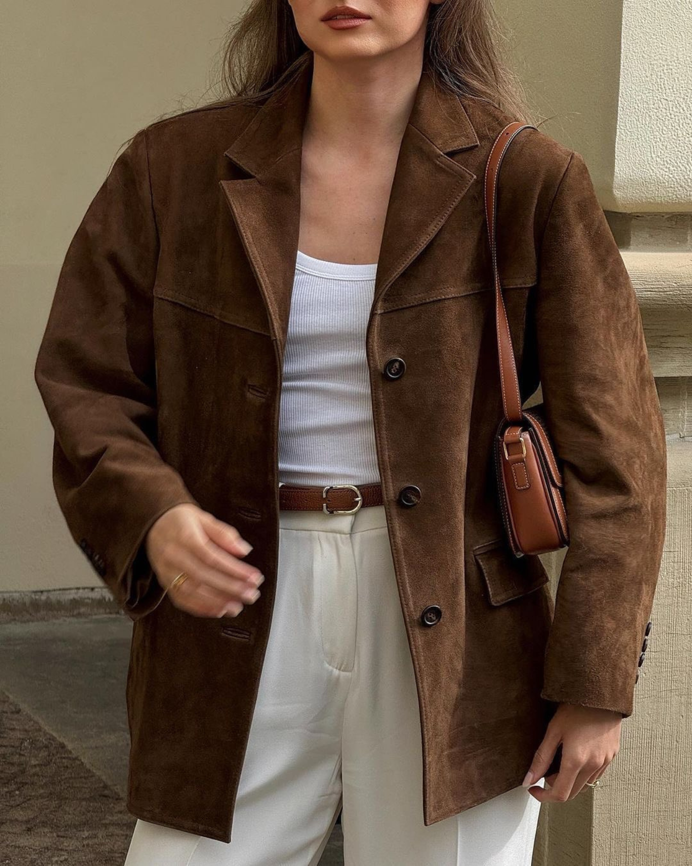 Klassischer Wildleder Blazer für Damen