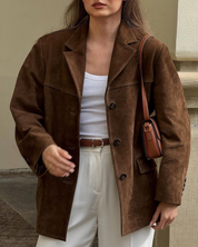 Klassischer Wildleder Blazer für Damen