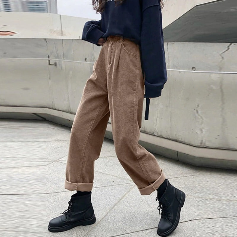 Cordhose Damen High Waist