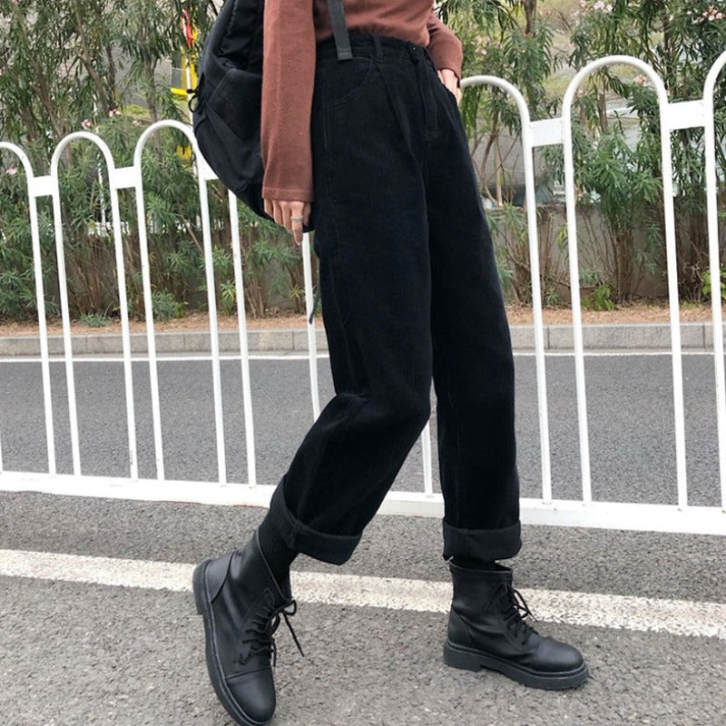 Cordhose Damen High Waist