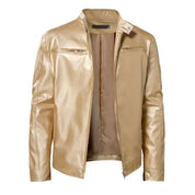 Stilvolle Biker Herren Lederjacke