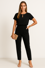Festlicher Jumpsuit mit Schleifendetail