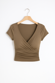 Schickes V-Ausschnitt Crop Top