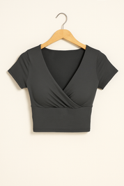 Schickes V-Ausschnitt Crop Top