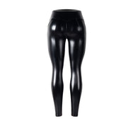 Hoher Taille Leder-Yogahose