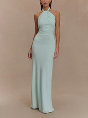 Slinky Neckholder Maxikleid