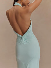 Slinky Neckholder Maxikleid