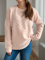 Damen Pullover mit Perlendetails
