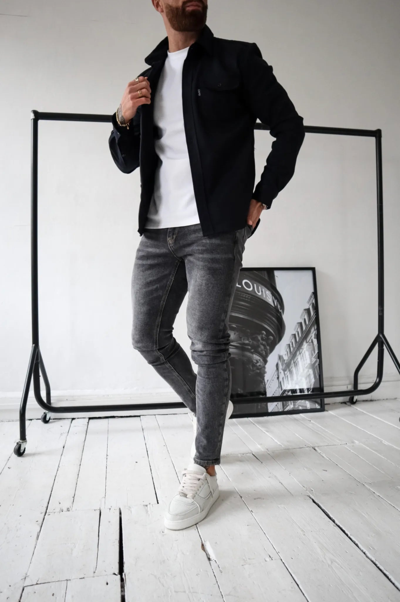 Moderne Herren-Hemdjacke