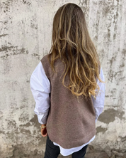 Strickpullover Weste mit V-Ausschnitt