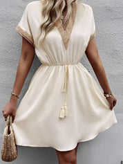 Boho Midikleid mit V-Ausschnitt