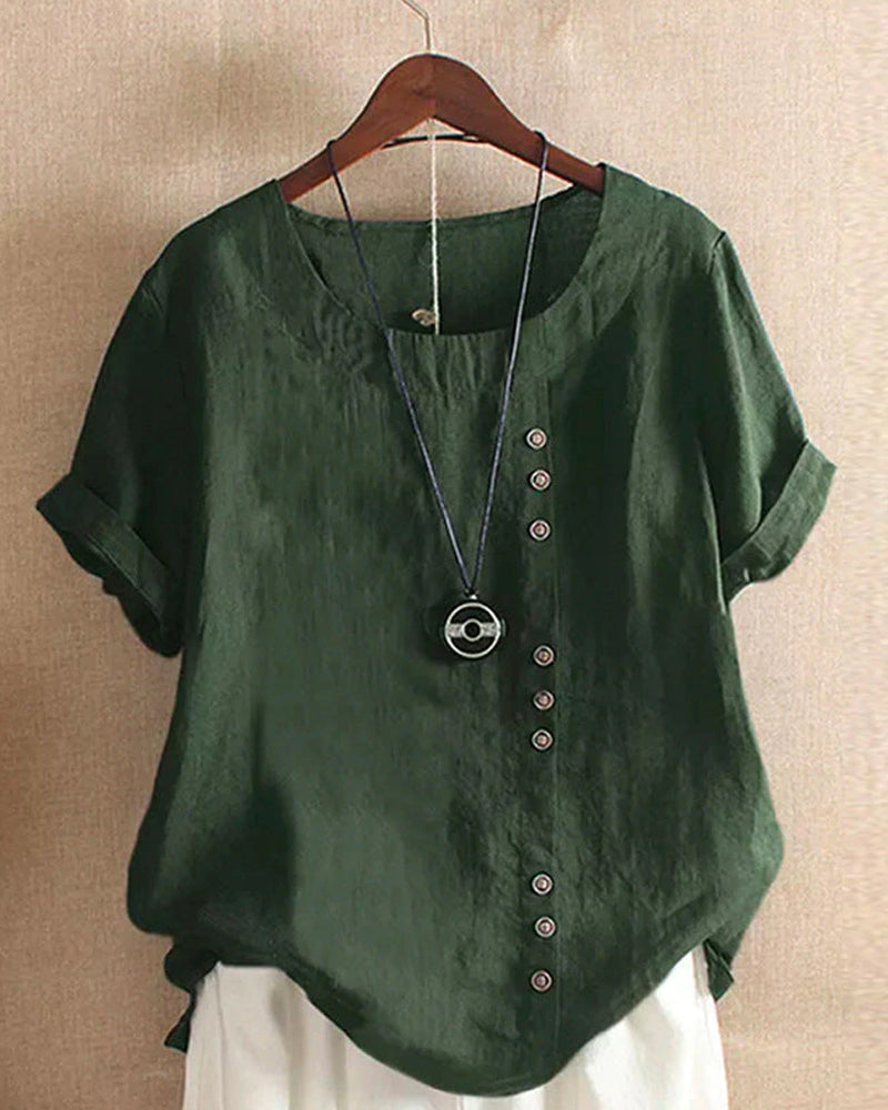 Bequem Kurzarm Bluse