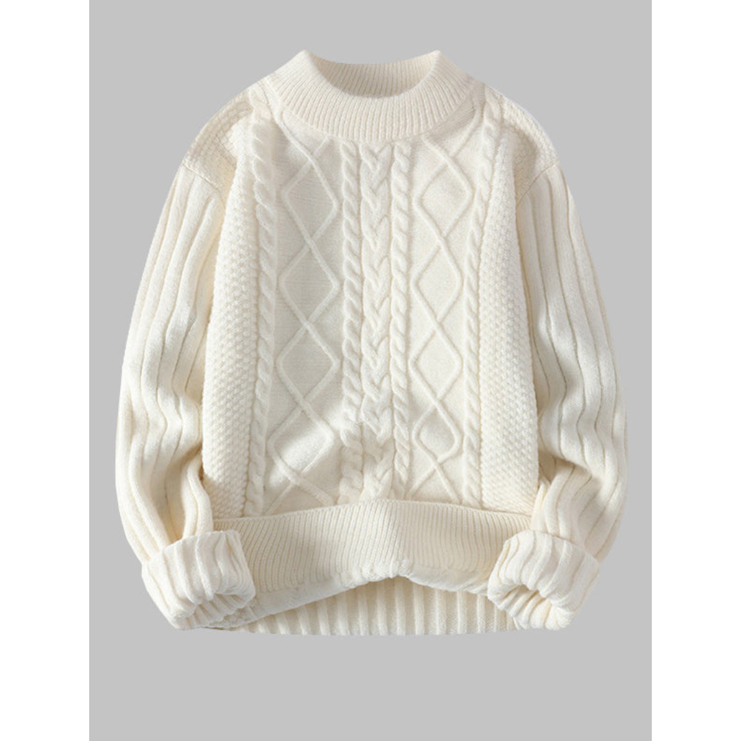 Gemütlicher Pullover aus Kabelstrick