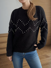Damen Pullover mit Perlendetails