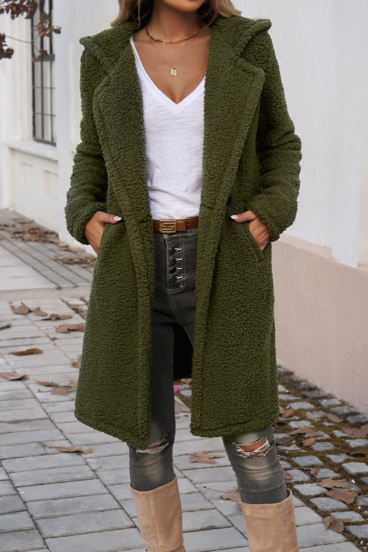 Damen Strukturmantel mit Reverskragen