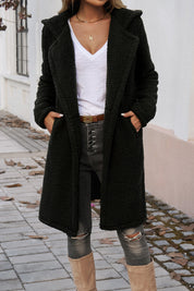 Damen Strukturmantel mit Reverskragen