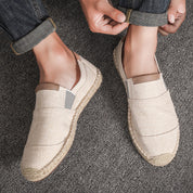 Handgefertigte Leinwand Strohschuhe