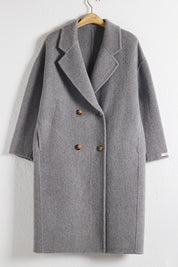 Geknöpfter langer Mantel Damen