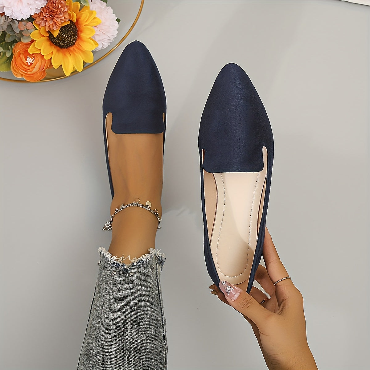 Ballerina Stil Flache Schuhe