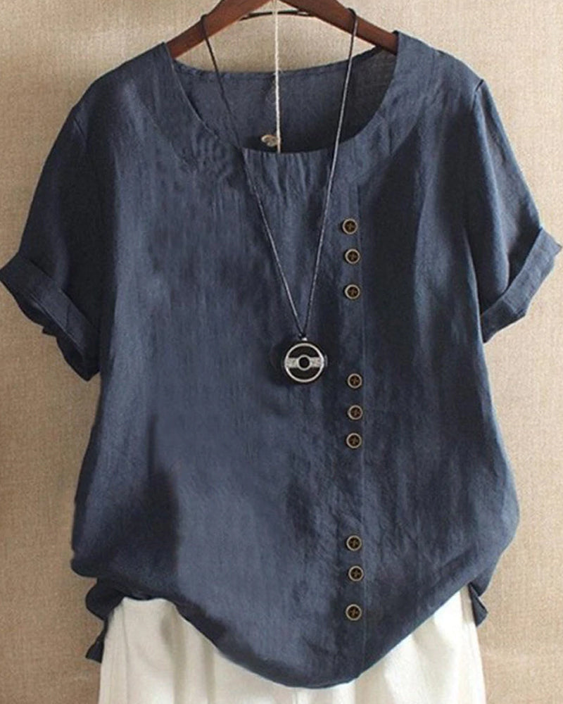 Bequem Kurzarm Bluse